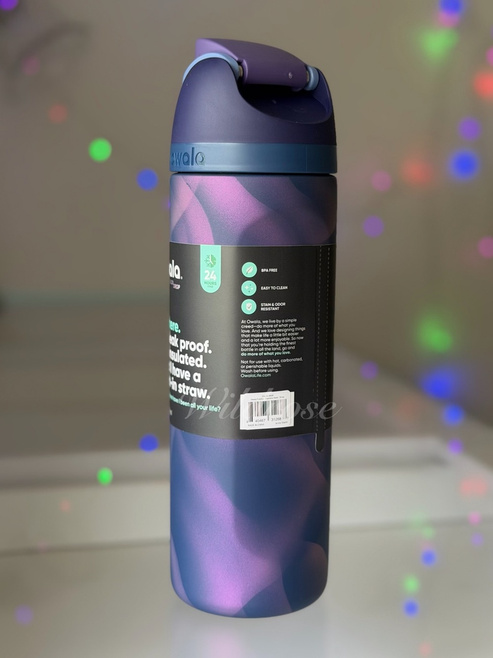 Owala ARCTIC STORM Purple Lavender Swirl limited edition  24OZ Freesip NWT - Picture 4 of 8